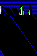 The contents of the column buffer in the BBC Micro version of The Sentinel